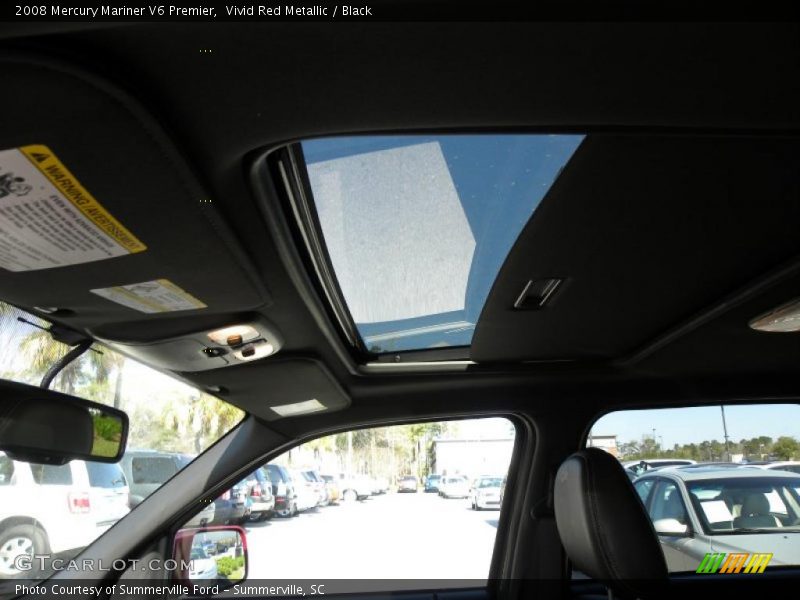 Vivid Red Metallic / Black 2008 Mercury Mariner V6 Premier