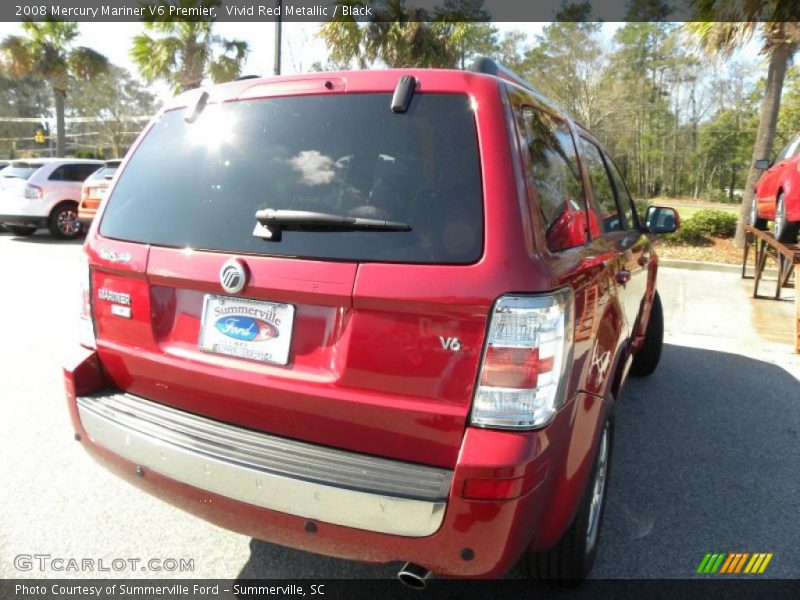 Vivid Red Metallic / Black 2008 Mercury Mariner V6 Premier