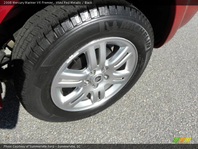 Vivid Red Metallic / Black 2008 Mercury Mariner V6 Premier