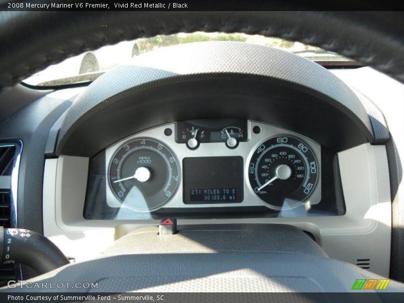Vivid Red Metallic / Black 2008 Mercury Mariner V6 Premier