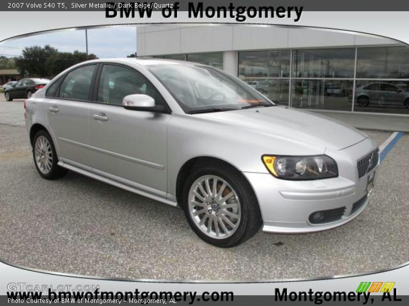 Silver Metallic / Dark Beige/Quartz 2007 Volvo S40 T5