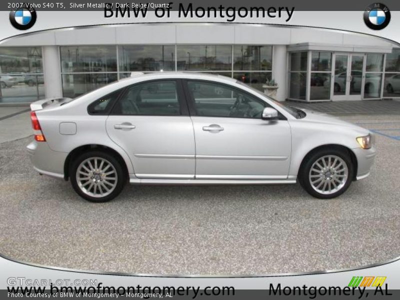 Silver Metallic / Dark Beige/Quartz 2007 Volvo S40 T5