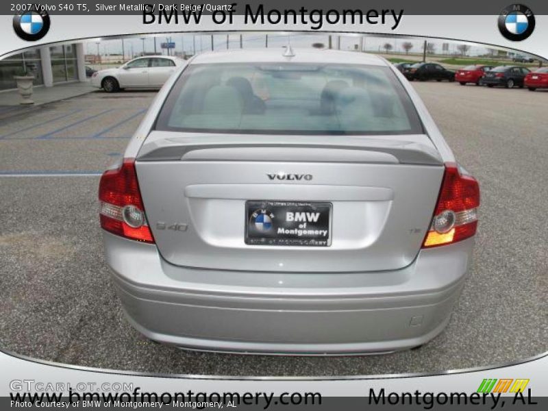 Silver Metallic / Dark Beige/Quartz 2007 Volvo S40 T5