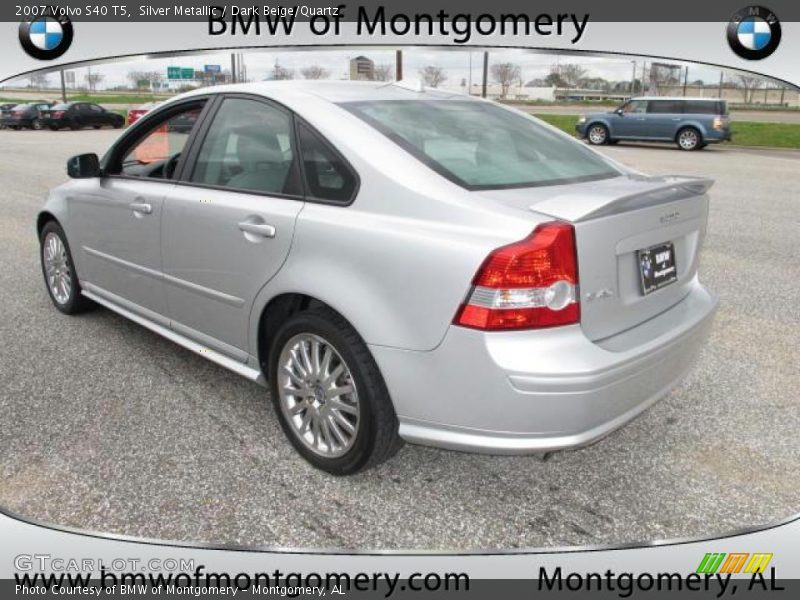 Silver Metallic / Dark Beige/Quartz 2007 Volvo S40 T5