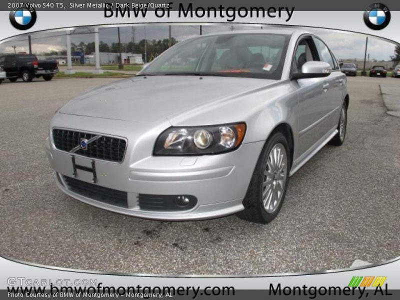 Silver Metallic / Dark Beige/Quartz 2007 Volvo S40 T5