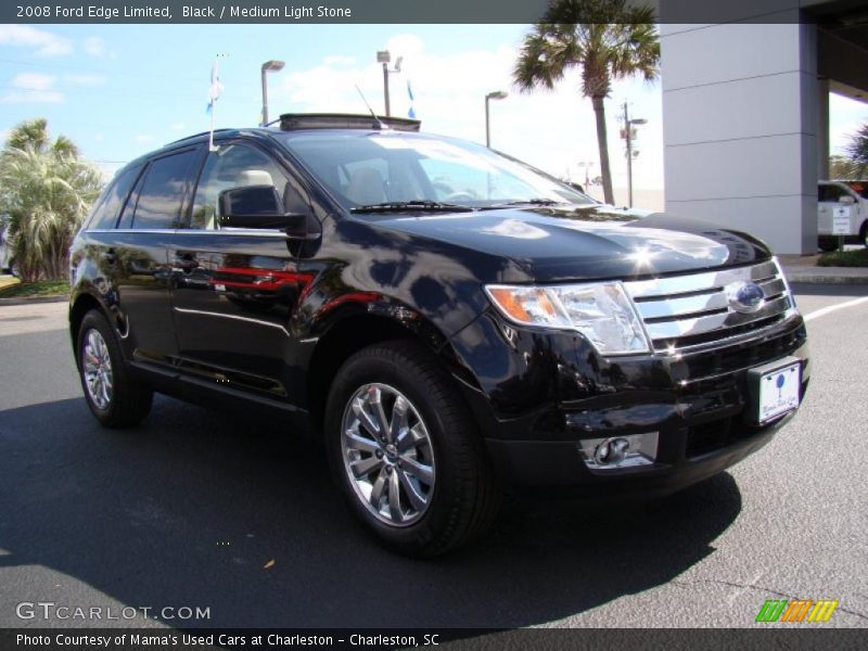 Black / Medium Light Stone 2008 Ford Edge Limited