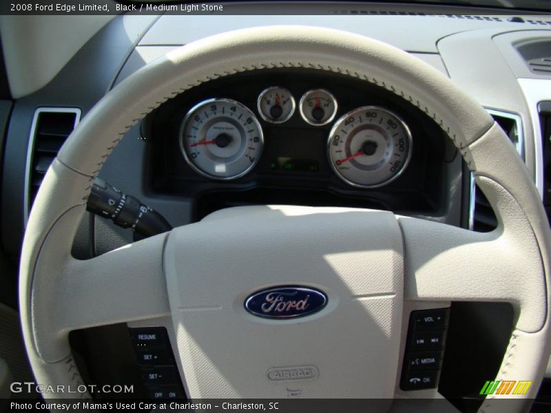 Black / Medium Light Stone 2008 Ford Edge Limited