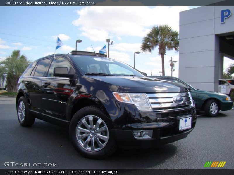 Black / Medium Light Stone 2008 Ford Edge Limited