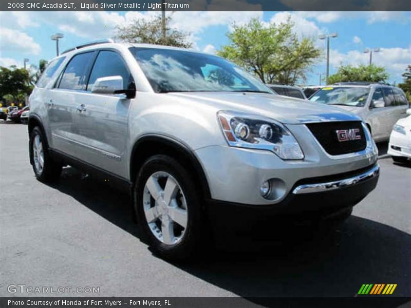 Liquid Silver Metallic / Light Titanium 2008 GMC Acadia SLT