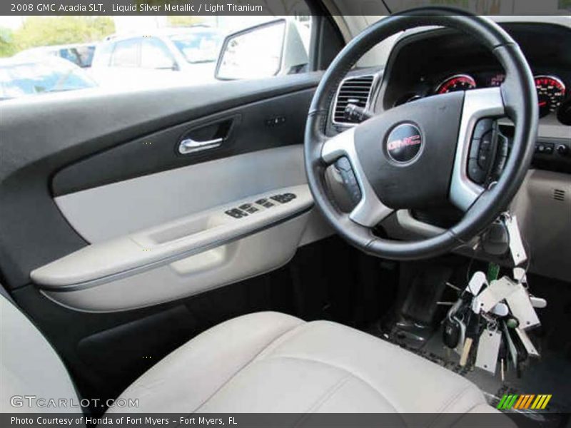Liquid Silver Metallic / Light Titanium 2008 GMC Acadia SLT
