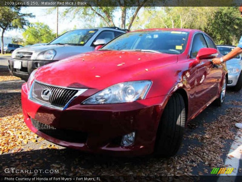 Matador Red Mica / Black 2009 Lexus IS 250