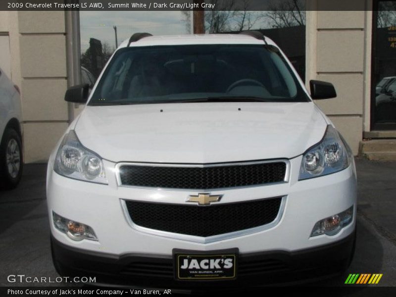 Summit White / Dark Gray/Light Gray 2009 Chevrolet Traverse LS AWD