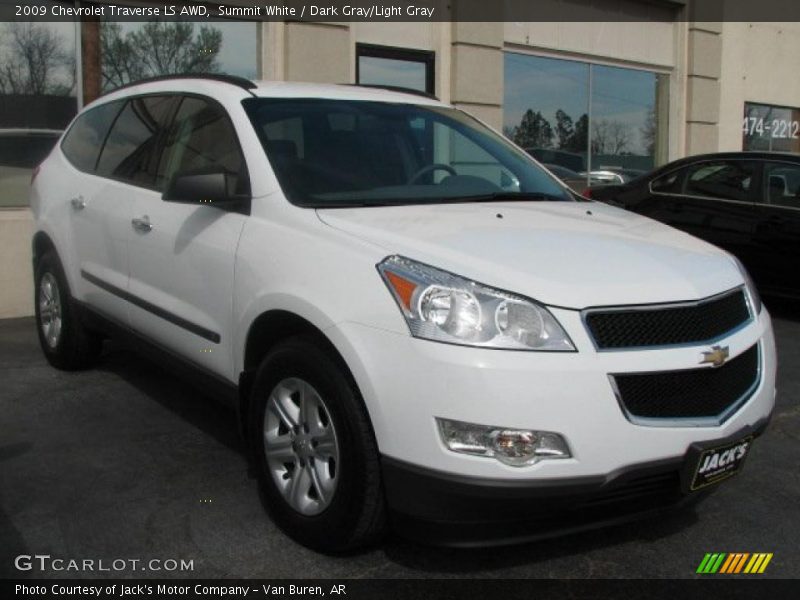 Summit White / Dark Gray/Light Gray 2009 Chevrolet Traverse LS AWD
