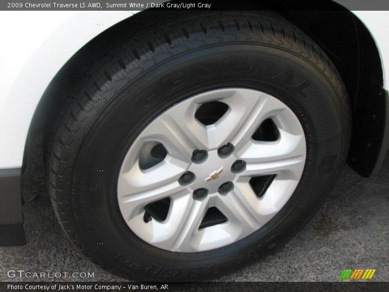 Summit White / Dark Gray/Light Gray 2009 Chevrolet Traverse LS AWD