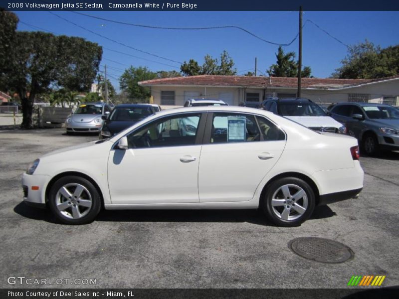 Campanella White / Pure Beige 2008 Volkswagen Jetta SE Sedan
