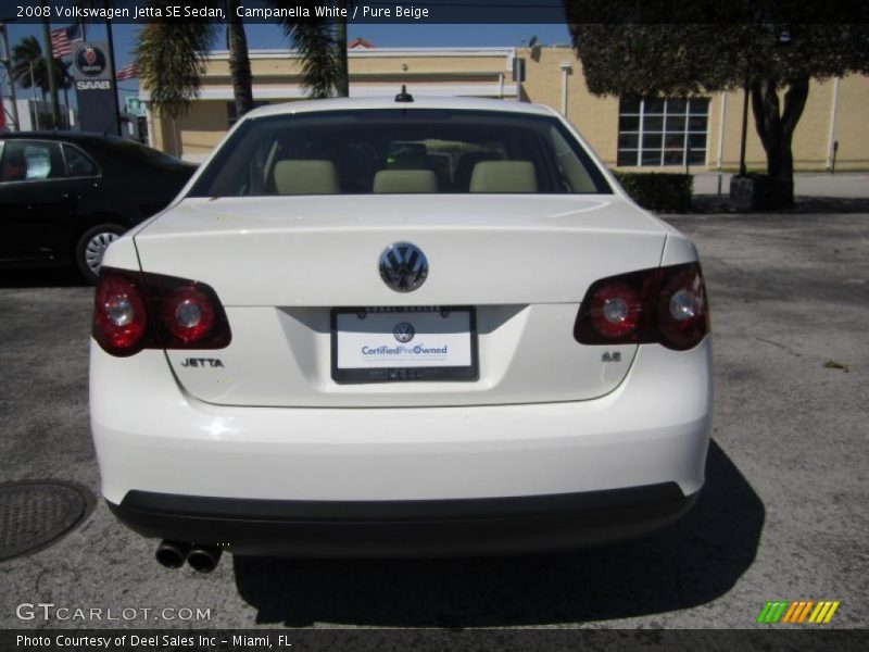 Campanella White / Pure Beige 2008 Volkswagen Jetta SE Sedan