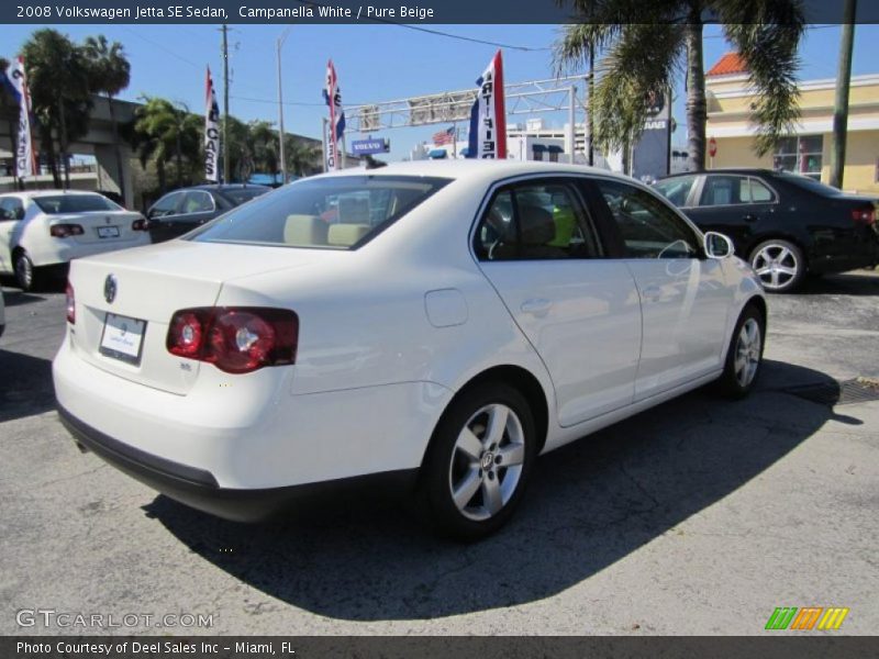 Campanella White / Pure Beige 2008 Volkswagen Jetta SE Sedan