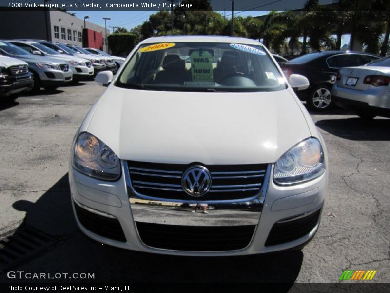 Campanella White / Pure Beige 2008 Volkswagen Jetta SE Sedan