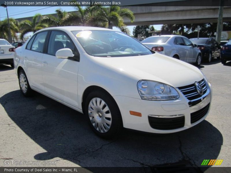 Campanella White / Anthracite Black 2008 Volkswagen Jetta S Sedan