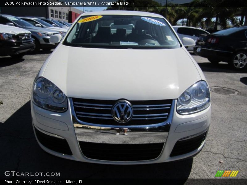 Campanella White / Anthracite Black 2008 Volkswagen Jetta S Sedan