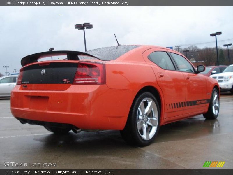 HEMI Orange Pearl / Dark Slate Gray 2008 Dodge Charger R/T Daytona