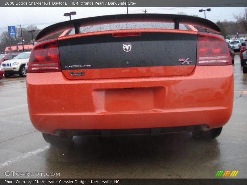 HEMI Orange Pearl / Dark Slate Gray 2008 Dodge Charger R/T Daytona