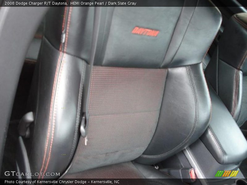 HEMI Orange Pearl / Dark Slate Gray 2008 Dodge Charger R/T Daytona
