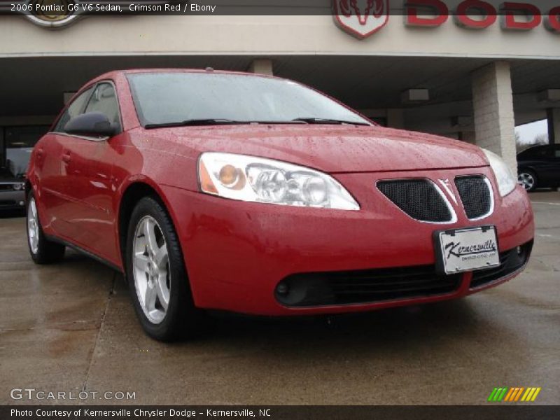 Crimson Red / Ebony 2006 Pontiac G6 V6 Sedan