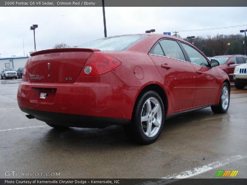 Crimson Red / Ebony 2006 Pontiac G6 V6 Sedan