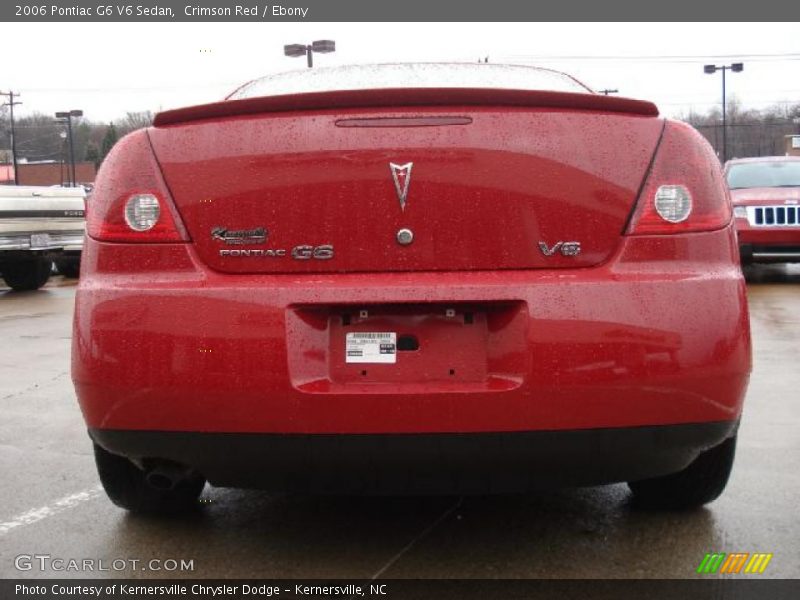 Crimson Red / Ebony 2006 Pontiac G6 V6 Sedan