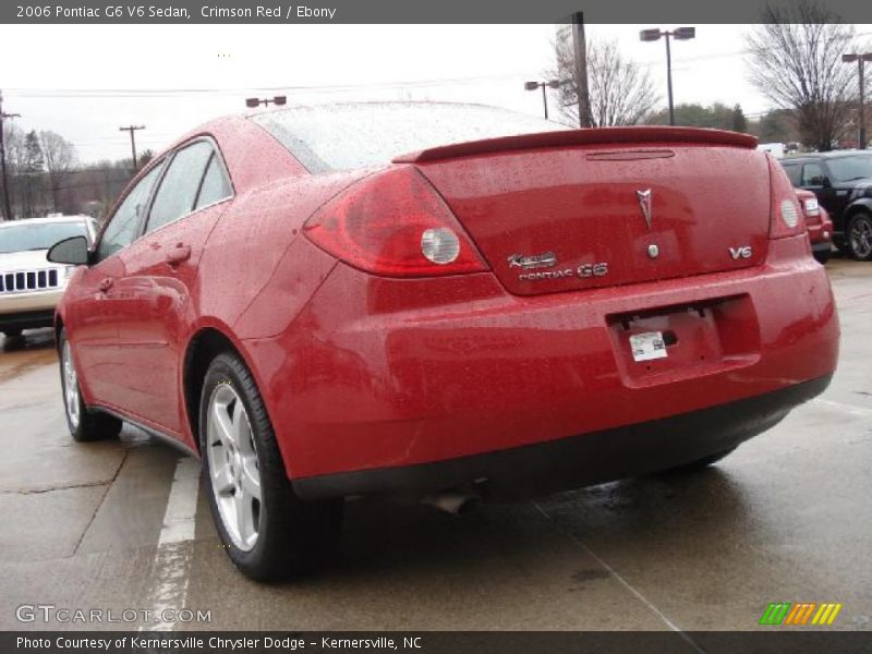 Crimson Red / Ebony 2006 Pontiac G6 V6 Sedan