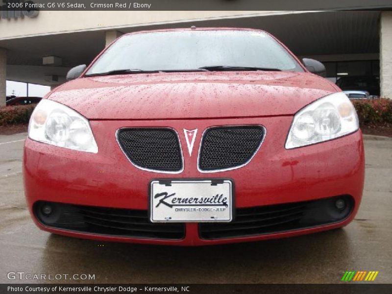 Crimson Red / Ebony 2006 Pontiac G6 V6 Sedan