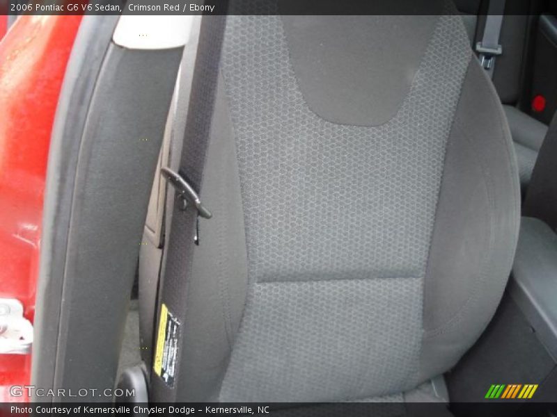 Crimson Red / Ebony 2006 Pontiac G6 V6 Sedan
