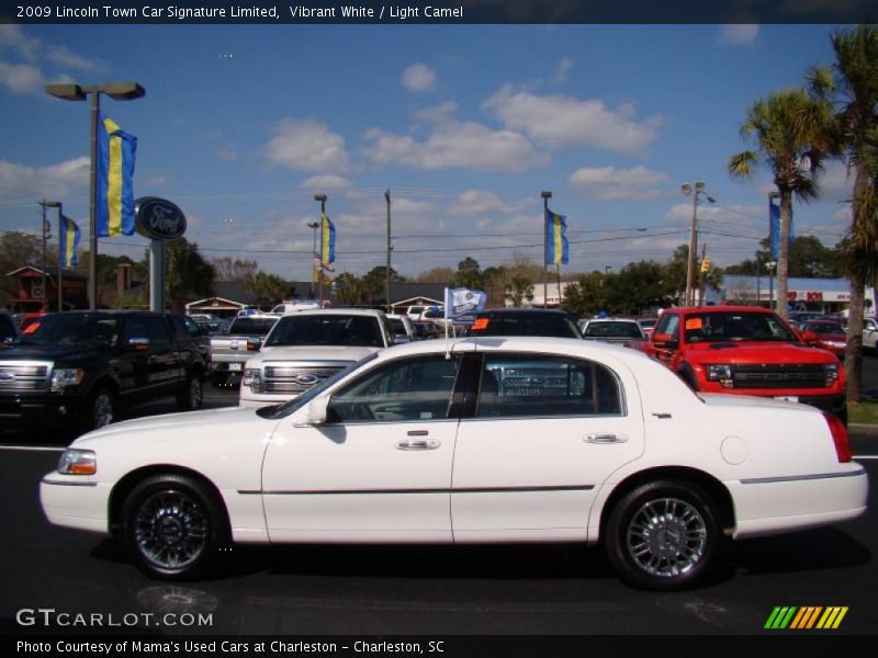 Vibrant White / Light Camel 2009 Lincoln Town Car Signature Limited