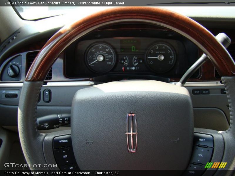 Vibrant White / Light Camel 2009 Lincoln Town Car Signature Limited