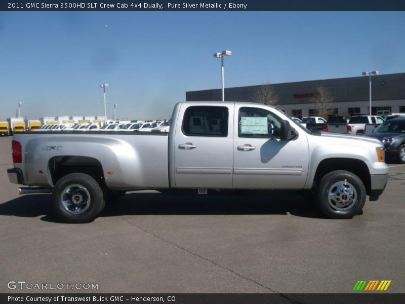  2011 Sierra 3500HD SLT Crew Cab 4x4 Dually Pure Silver Metallic