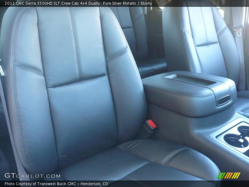 Pure Silver Metallic / Ebony 2011 GMC Sierra 3500HD SLT Crew Cab 4x4 Dually