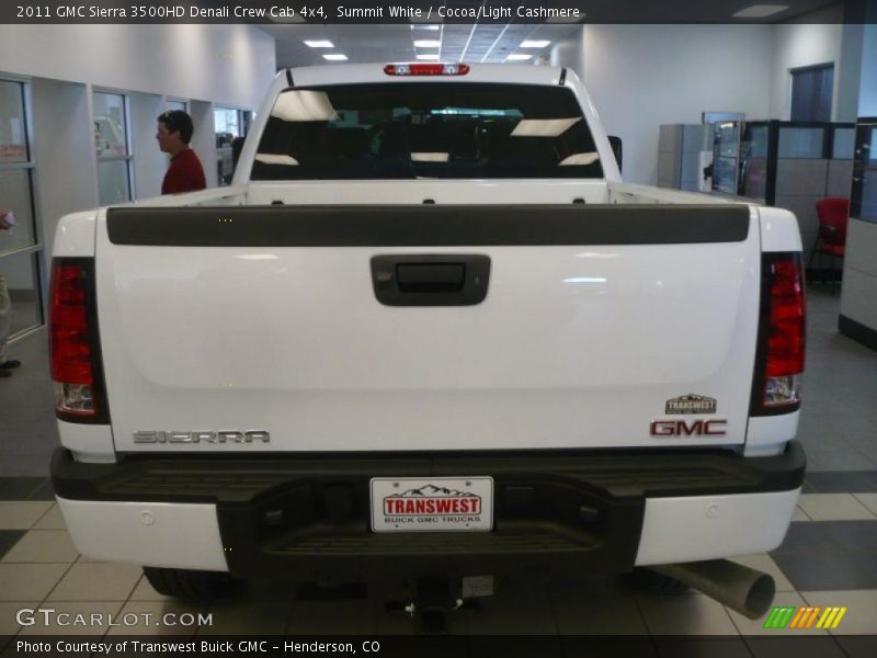 Summit White / Cocoa/Light Cashmere 2011 GMC Sierra 3500HD Denali Crew Cab 4x4