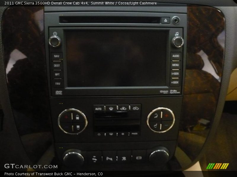 Summit White / Cocoa/Light Cashmere 2011 GMC Sierra 3500HD Denali Crew Cab 4x4