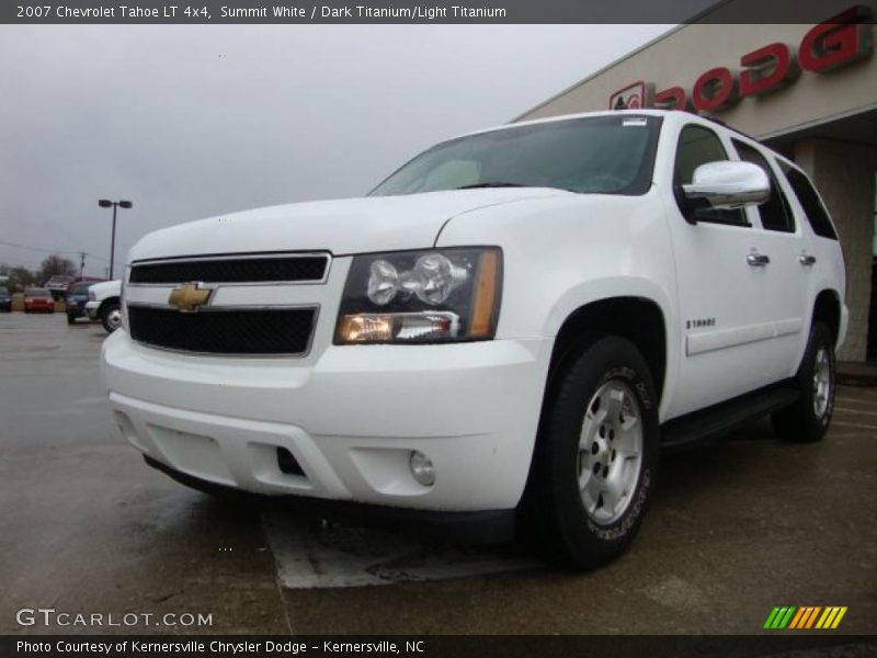 Summit White / Dark Titanium/Light Titanium 2007 Chevrolet Tahoe LT 4x4