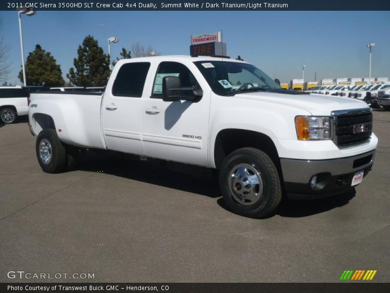  2011 Sierra 3500HD SLT Crew Cab 4x4 Dually Summit White