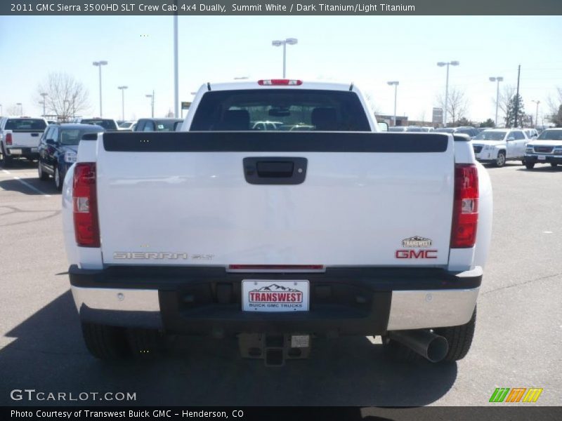 Summit White / Dark Titanium/Light Titanium 2011 GMC Sierra 3500HD SLT Crew Cab 4x4 Dually
