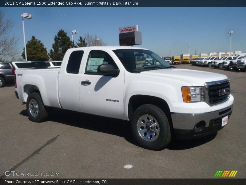 Summit White / Dark Titanium 2011 GMC Sierra 1500 Extended Cab 4x4