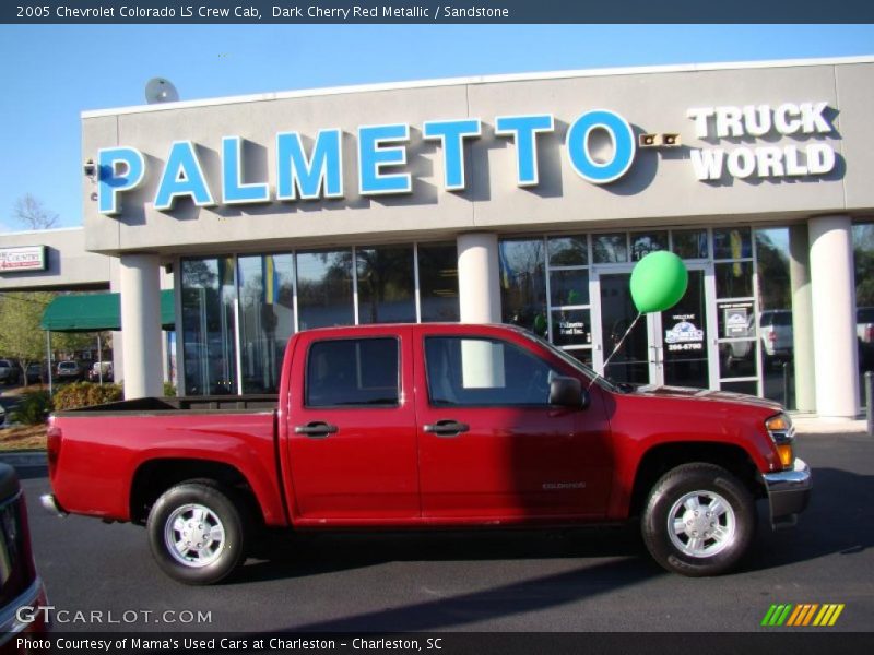 Dark Cherry Red Metallic / Sandstone 2005 Chevrolet Colorado LS Crew Cab