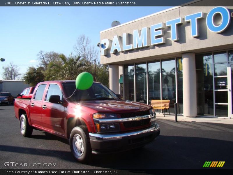 Dark Cherry Red Metallic / Sandstone 2005 Chevrolet Colorado LS Crew Cab
