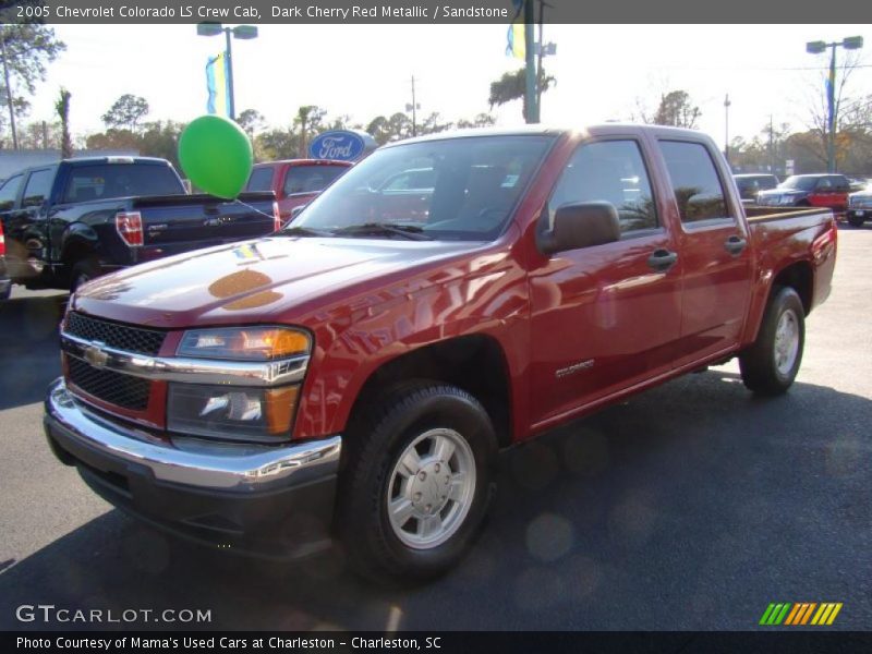 Dark Cherry Red Metallic / Sandstone 2005 Chevrolet Colorado LS Crew Cab