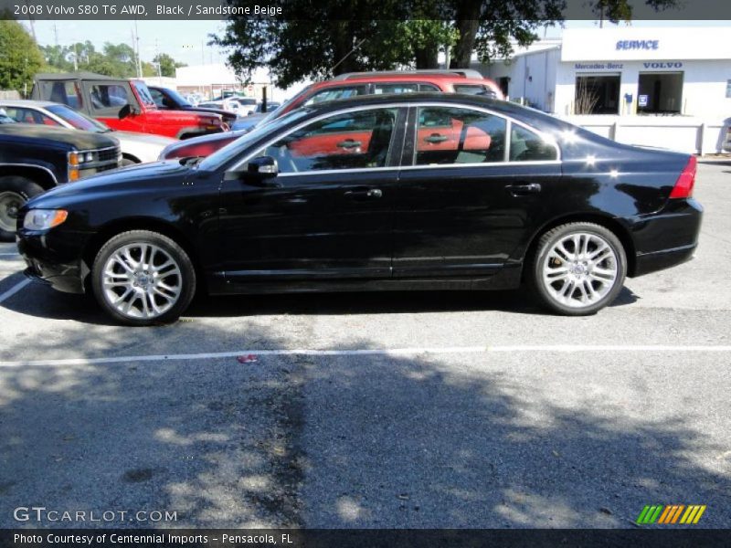 Black / Sandstone Beige 2008 Volvo S80 T6 AWD