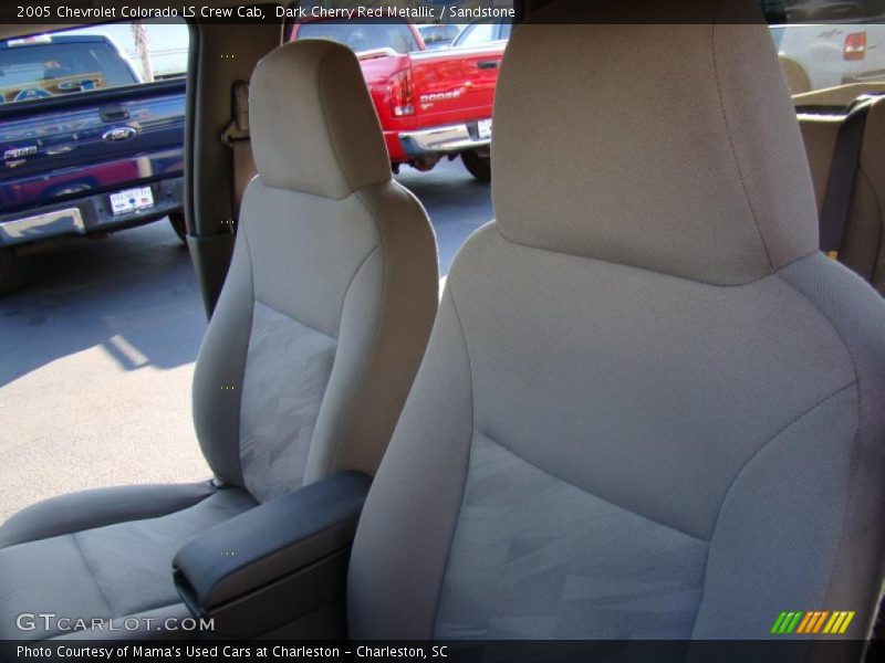 Dark Cherry Red Metallic / Sandstone 2005 Chevrolet Colorado LS Crew Cab