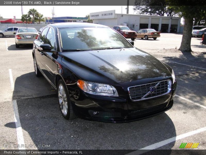 Black / Sandstone Beige 2008 Volvo S80 T6 AWD