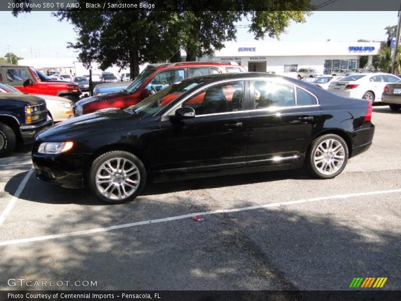 Black / Sandstone Beige 2008 Volvo S80 T6 AWD